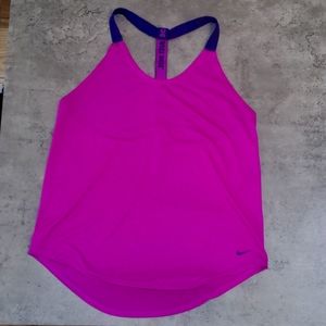 Nike Dri Fit Tank, size M, bright purple/pink
